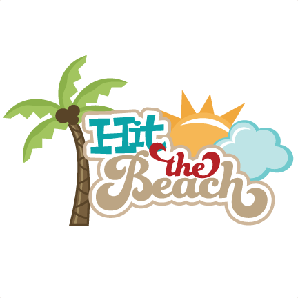 Hit The Beach Svg Scrapbook Title Beach Svg Files Sun - Scrapbooking (432x432), Png Download