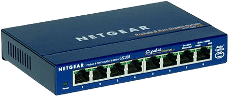 View Our Range Of Network Switches - Netgear Prosafe Gs108 Switch - 8 Ethernet Ports (500x290), Png Download