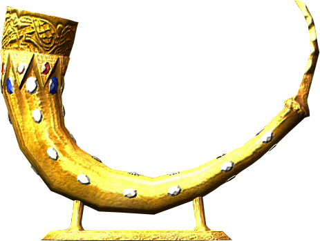 Ornate Drinking Horn - Drinking Horn Png (463x349), Png Download