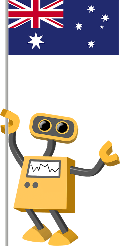 All Robots In The Collection Have Transparent Backgrounds - Australia Flag (463x948), Png Download