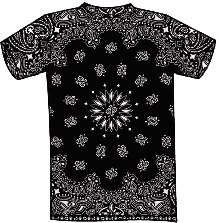 Black Flag Tee - Blue Bandana (435x443), Png Download