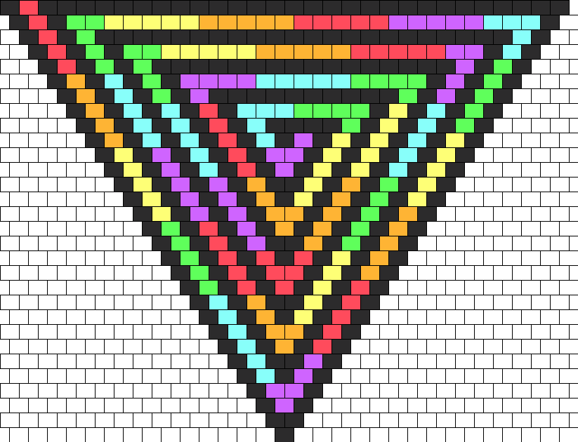 Rainbow And Black Spiral Bandana Bead Pattern - Docklands, Victoria (823x630), Png Download