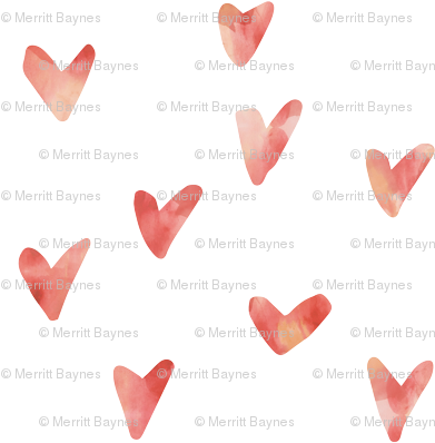 Watercolor Hearts -peaches And Cream - Watercolor Painting (400x400), Png Download