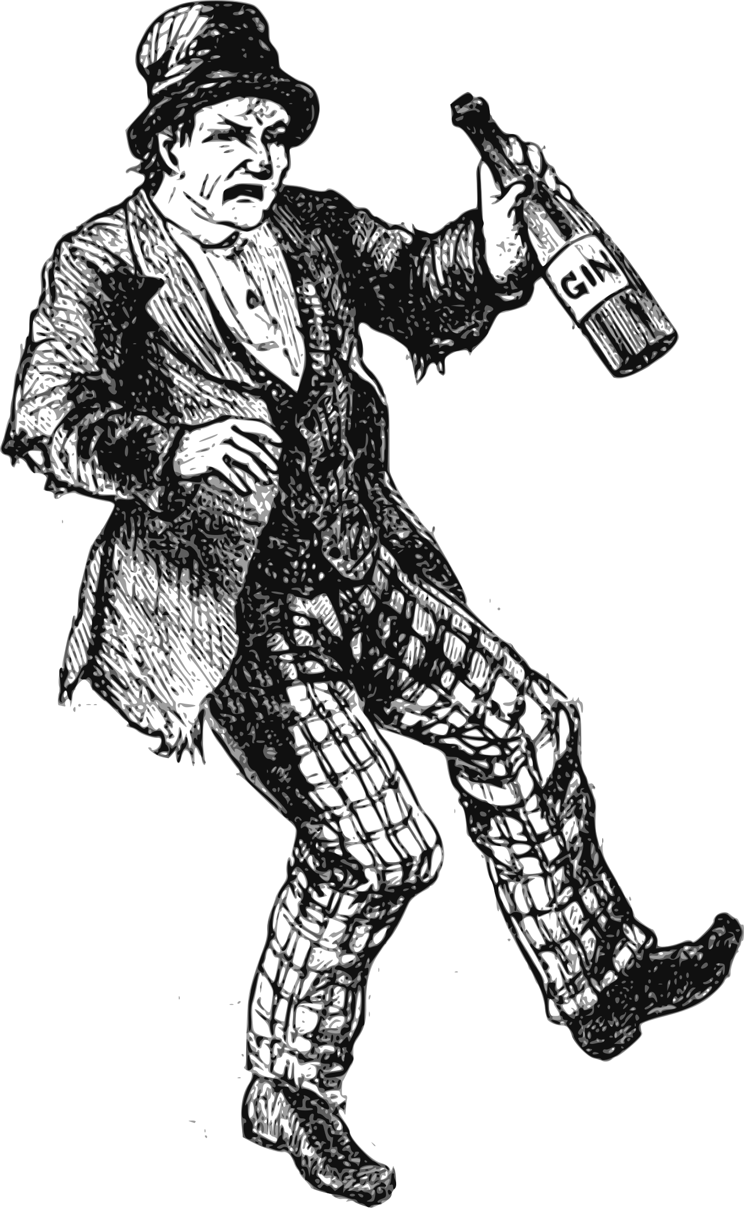 This Free Icons Png Design Of Drunk On Gin & No Juice (1478x2400), Png Download