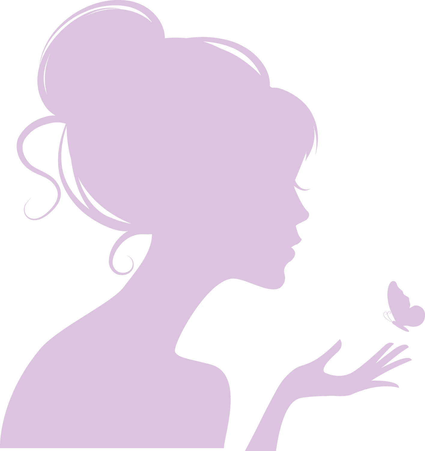 Día Internacional De La Mujer - Silhouette Beautiful Girl (1415x1500), Png Download