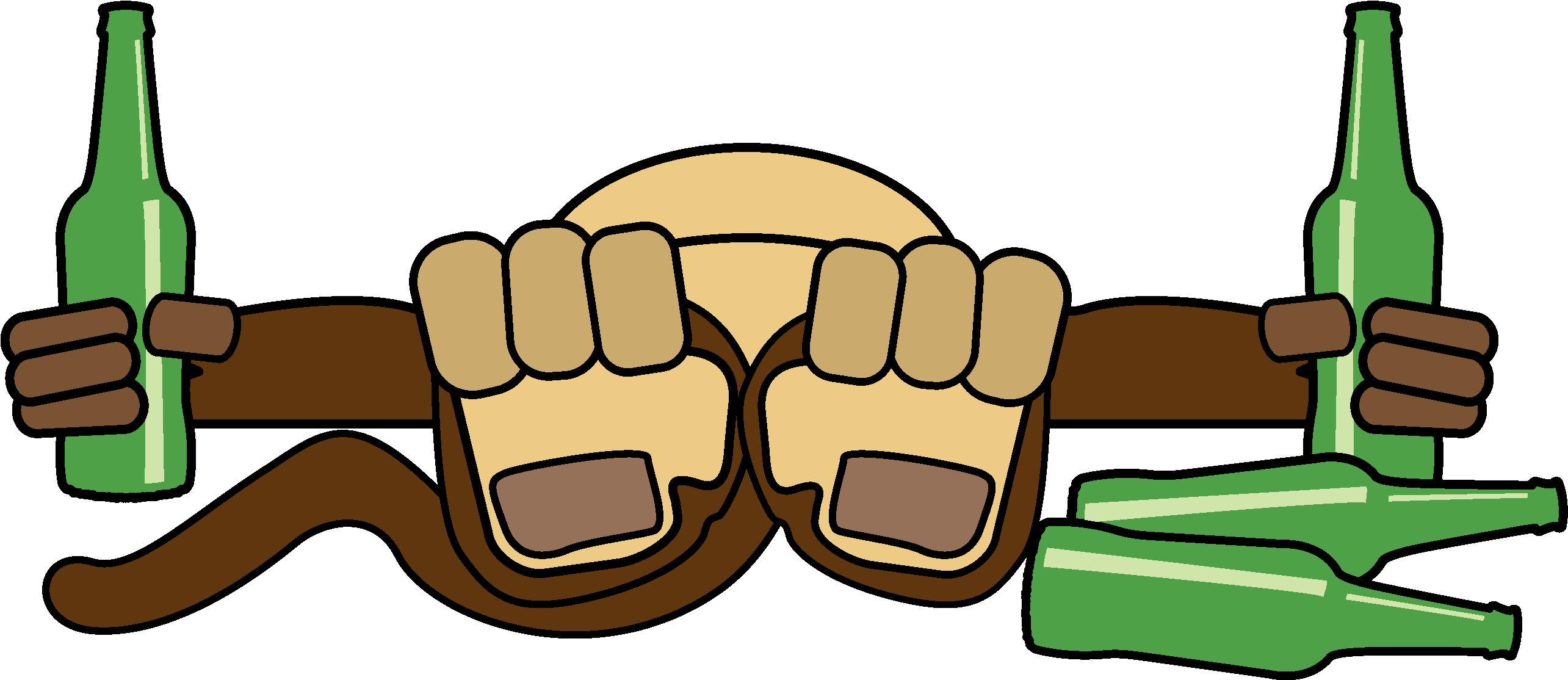 Clip The Big Marketing Co Part Of In - Drunk Monkey Cartoon (3083x1451), Png Download
