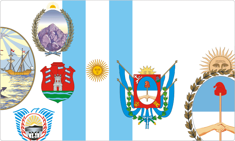 Argentina Flag Clipart Png - Flags Heraldry (750x451), Png Download