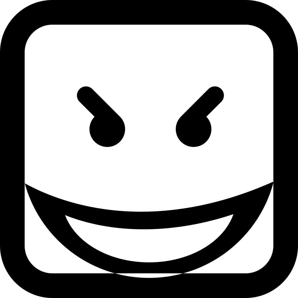 Collection Of Free Blunt Drawing Smiley Face - Smile Square (980x980), Png Download