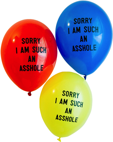 Personal Balloons Png Transparent Magic Mystery Tour - Sorry I M Such An Asshole Balloons (500x600), Png Download