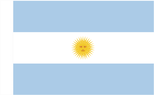 Argentina - Motorcycle Flag - Flower (591x394), Png Download