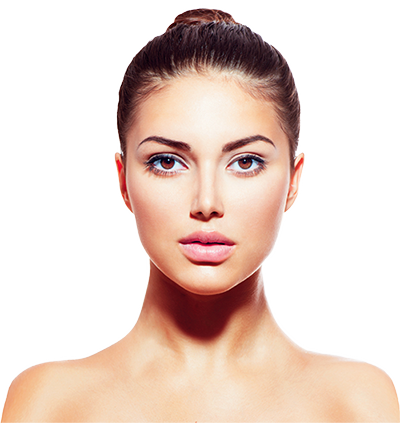 Face & Neck Lift - Front Face Of Girl (400x423), Png Download