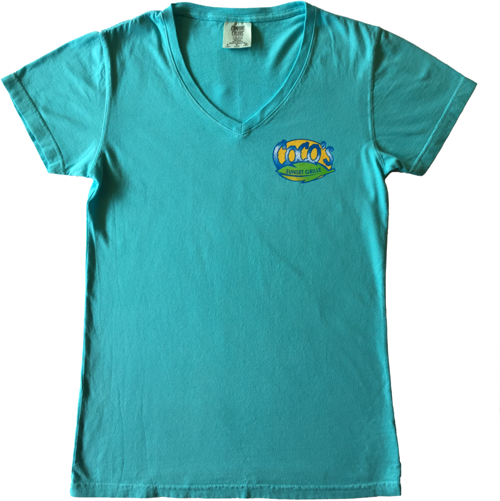V Neck Blue Front (1000x1060), Png Download