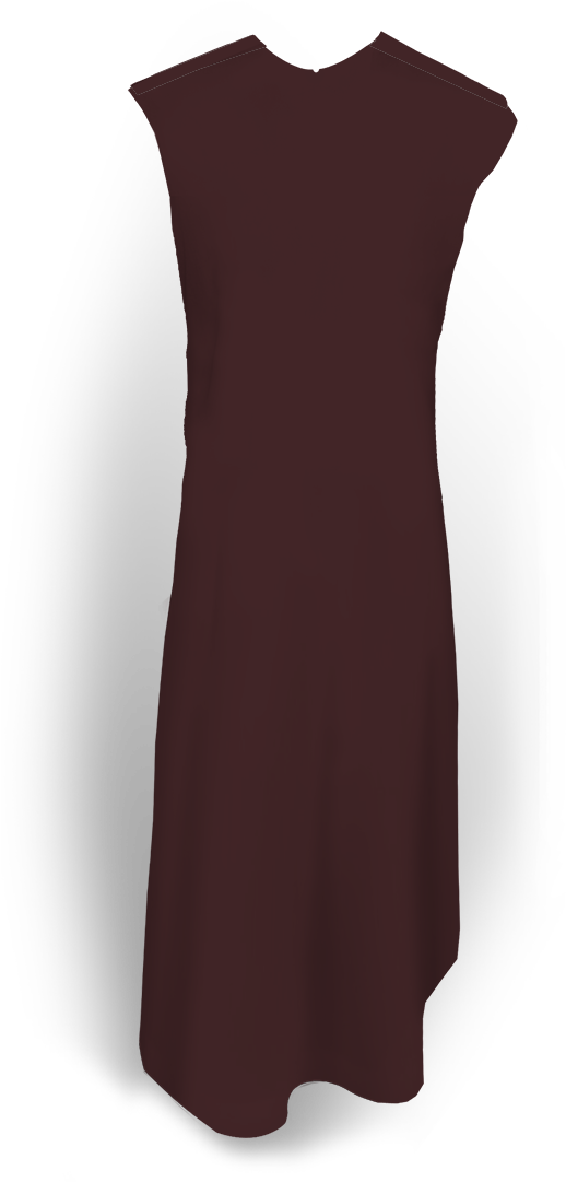 Body Front Modern Slim - Little Black Dress (532x1100), Png Download
