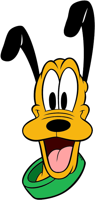 Pluto Clip Art - Pluto Mickey Mouse Face (325x668), Png Download