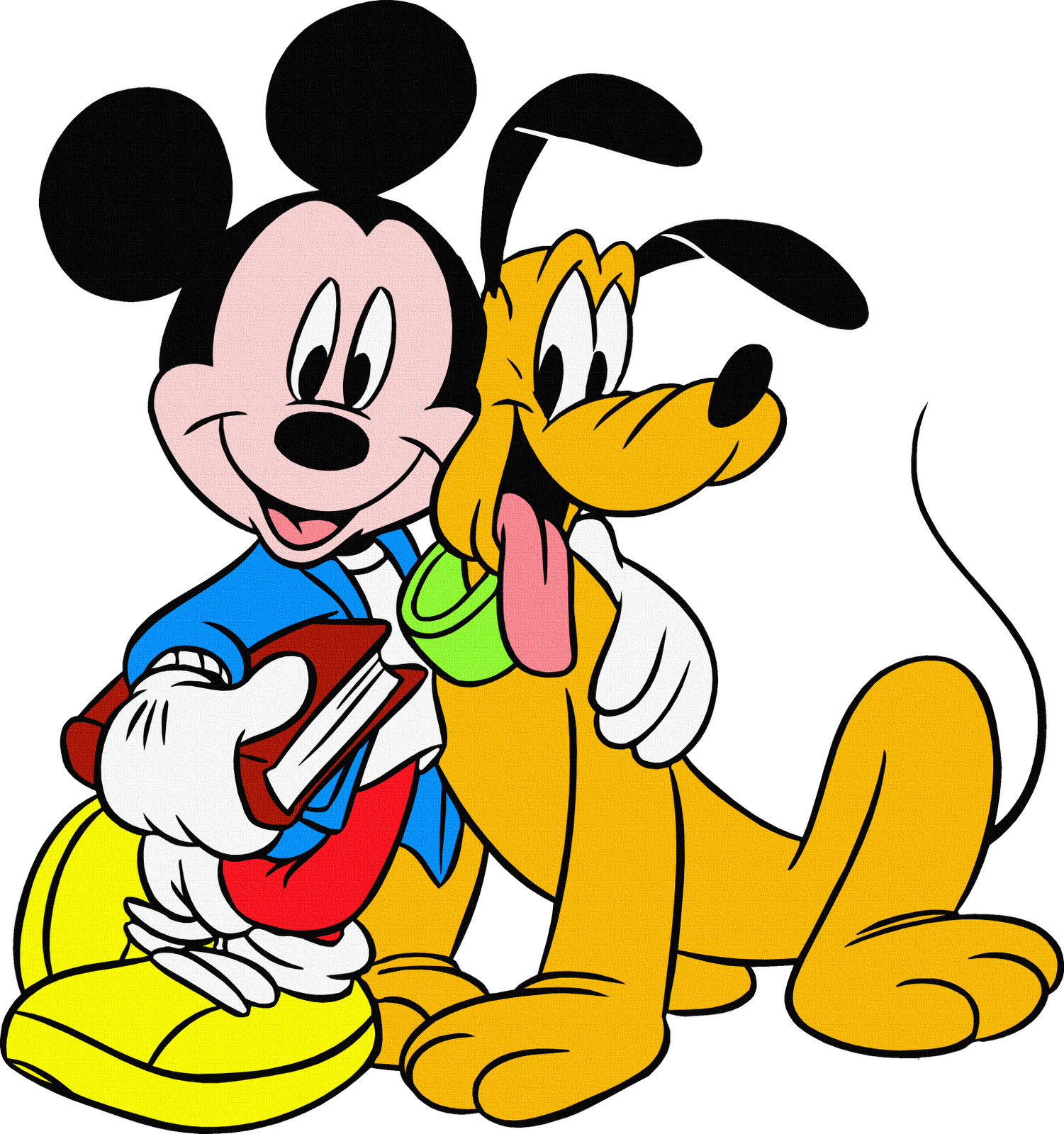 Mickey Mouse Con Pluto (1501x1600), Png Download