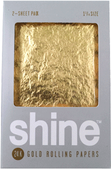 Shine 24k Gold Rolling Papers (479x479), Png Download