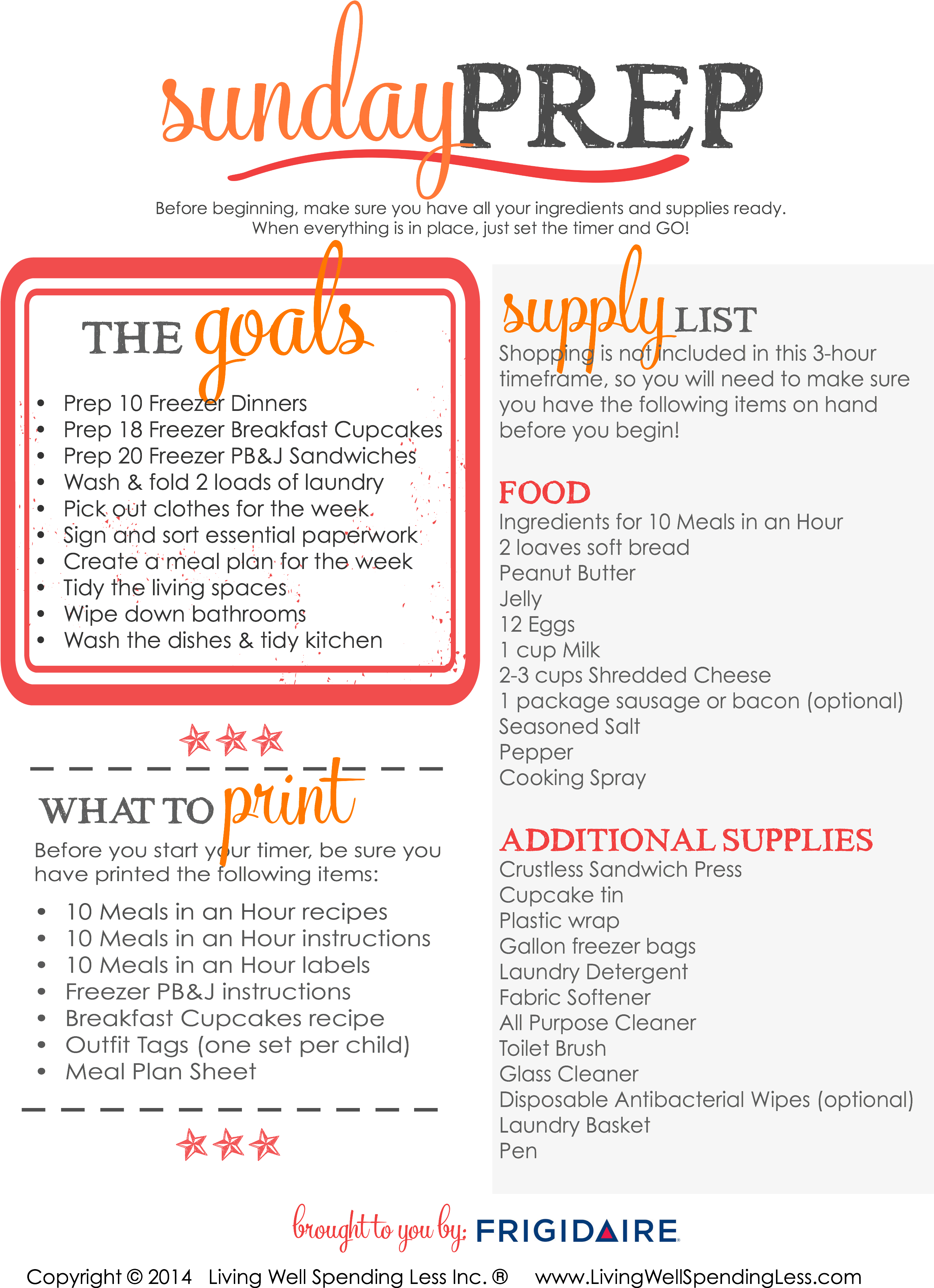 Sunday Prep Supply List 3,000×3,882 Pixels - Meal (3000x3882), Png Download