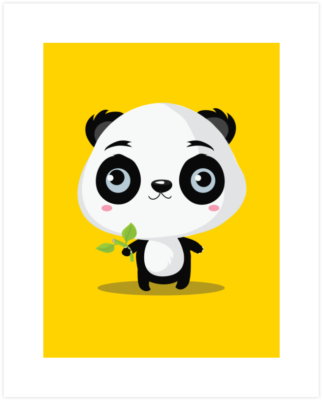 Clipart Panda Bamboo Stick - Panda Wall Tapestry - Small: 51" X 60" (740x900), Png Download