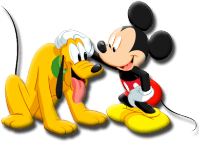 Ainda Outra Imagem Do Mickey, Agora Como Vendedor De - Mickey Mouse And Pluto Png (480x288), Png Download