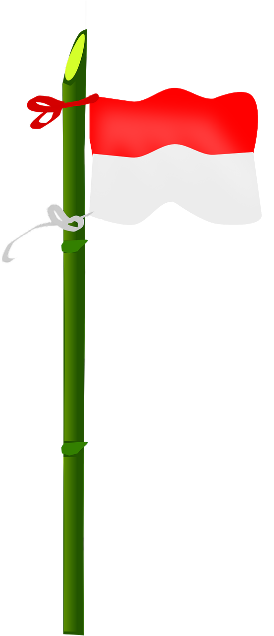 Bamboo Fence As An Exotic Decorative Hot Tropical Climate - Indonesian Flag Clip Art (258x590), Png Download