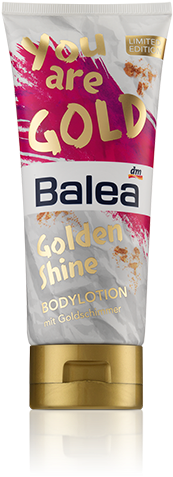 Bild Balea Golden Shine Bodylotion Data - Balea Gold Mask (328x485), Png Download