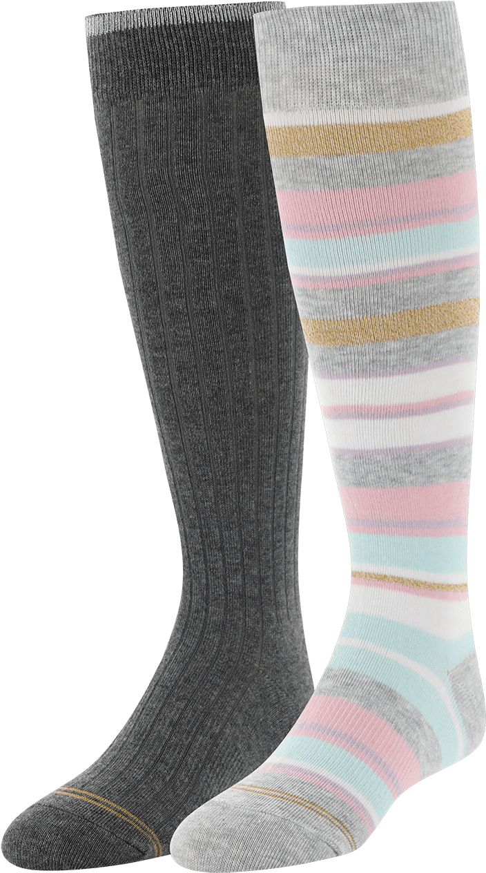 Gold Toe Girls Multi Stripe With Shine Knee High Sock - Hockey Sock (1400x1400), Png Download