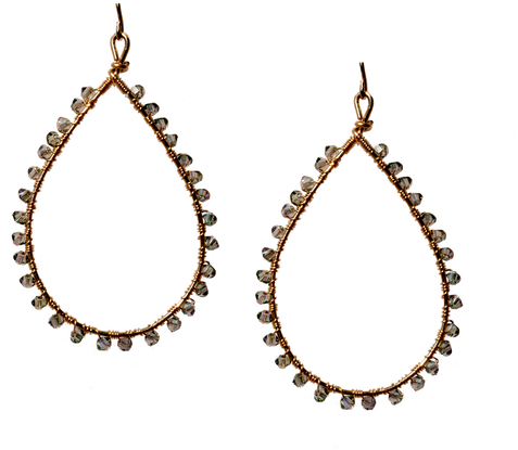 Swarovski/paradise Shine/gold Filled Earrings 2" X - 1998 Infiniti L30 Alternator Wiring Diagram (498x455), Png Download