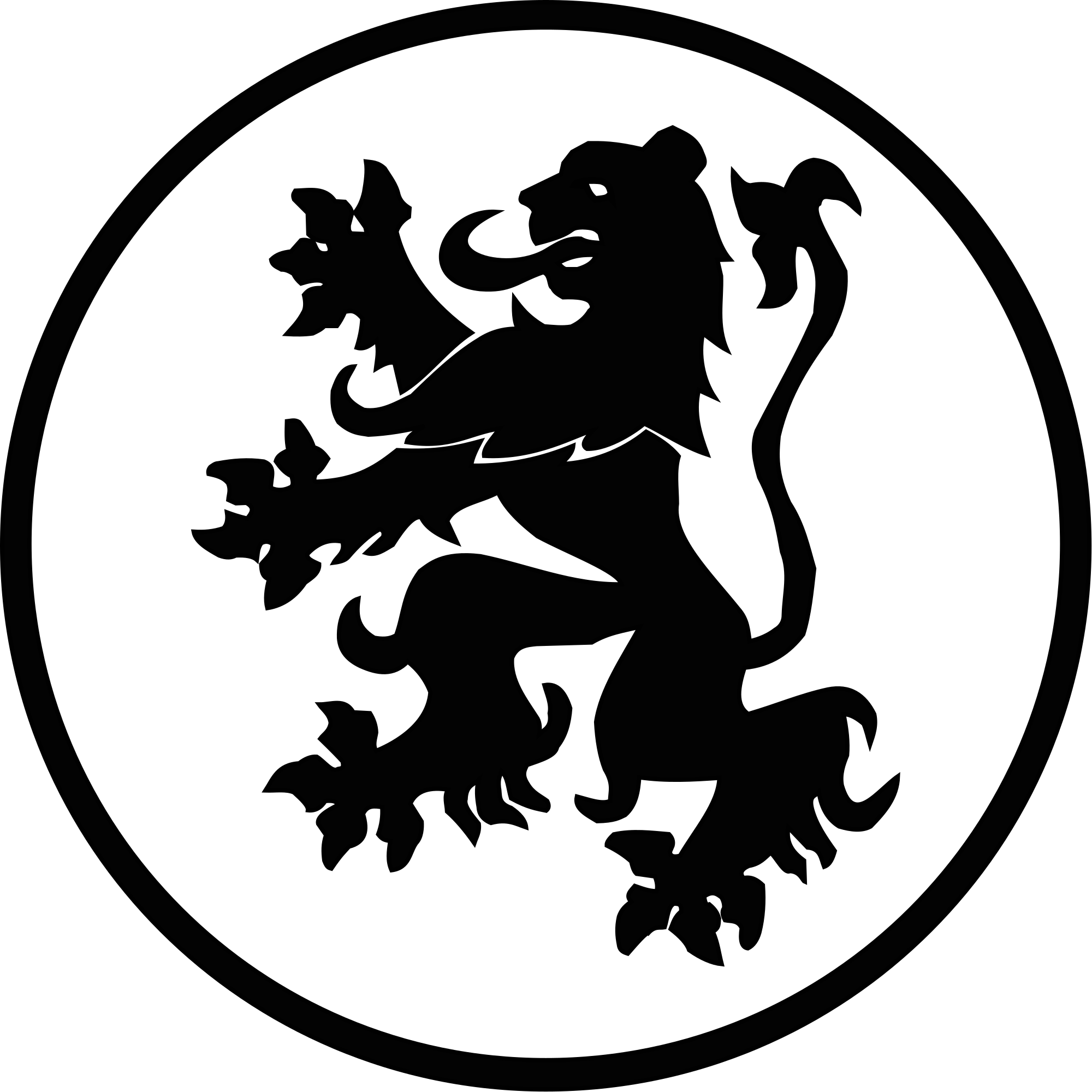 Open - Black Lion Rampant (2000x2000), Png Download