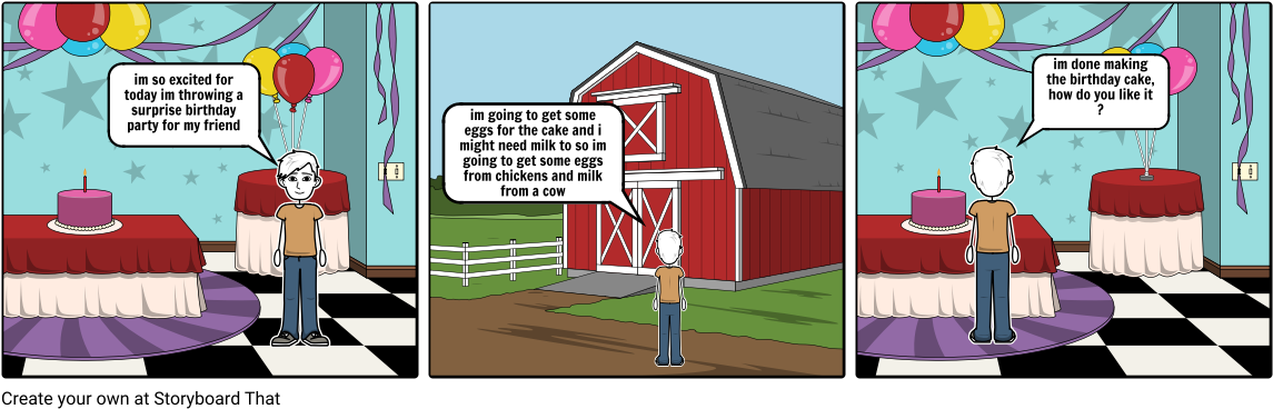 Surprise Birthday Party - Cartoon (1164x385), Png Download