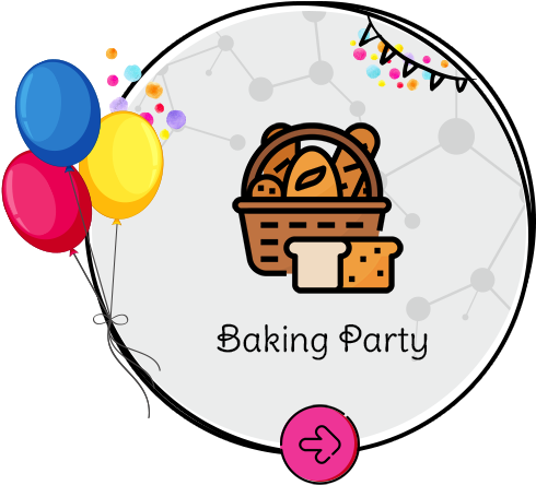 Go To Baking Party - Children's Party (500x460), Png Download
