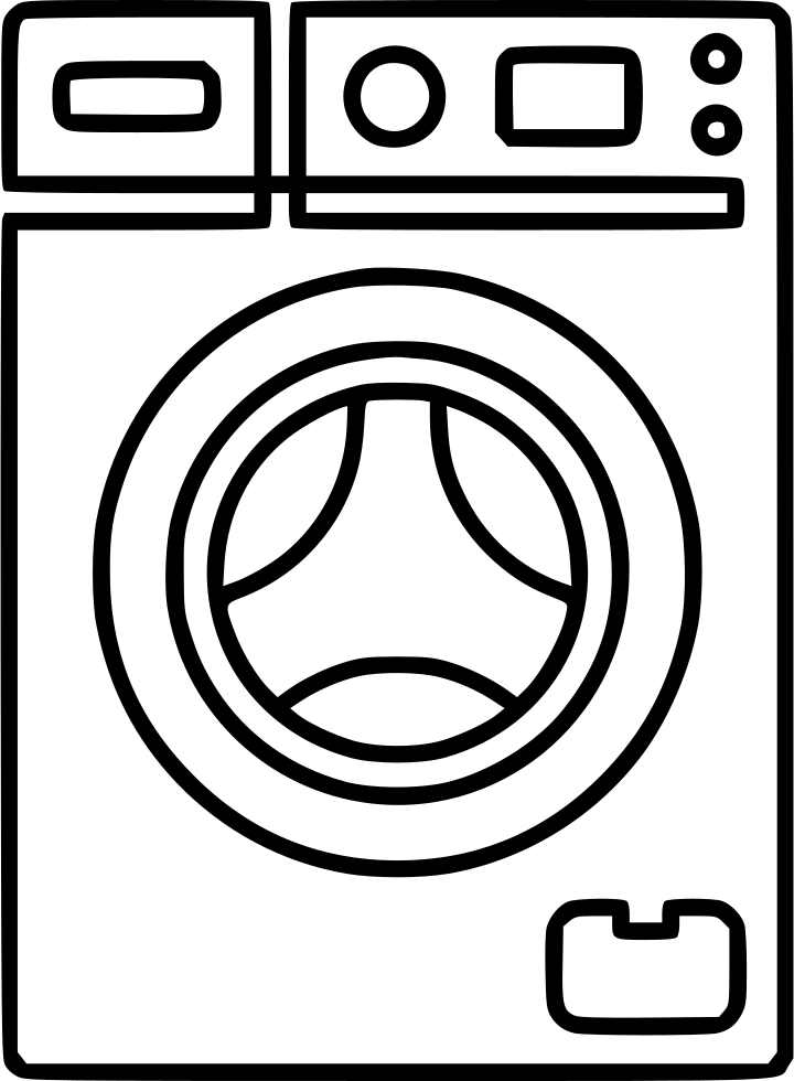 Washing Machine - - Washing Machine Drawing Png (720x980), Png Download