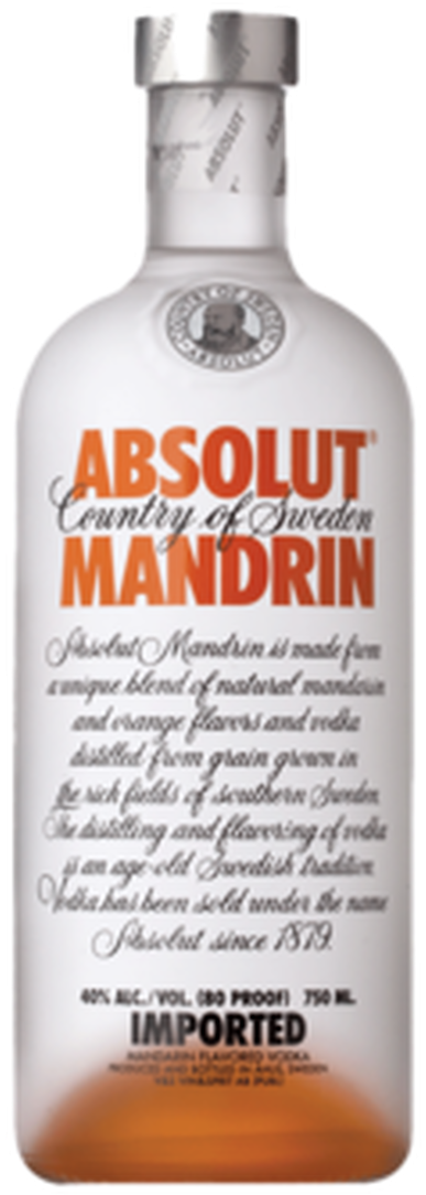 Absolut Mandrin Vodka Liter (800x1119), Png Download