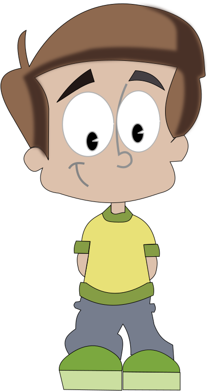 Cartoon Boy (381x720), Png Download