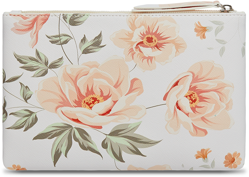 Peach-rose Small Zip Pouch - Pink Floral Pattern Cover Bullet Journal: Bullet / (1000x1000), Png Download