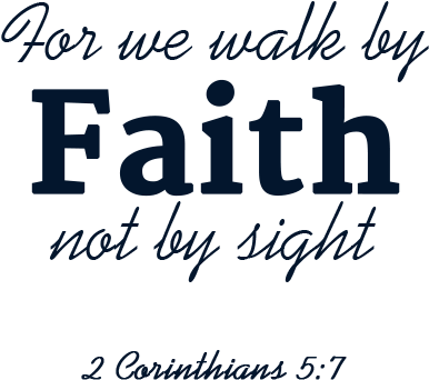 For We Walk By Faith - Walk By Faith Png (403x352), Png Download