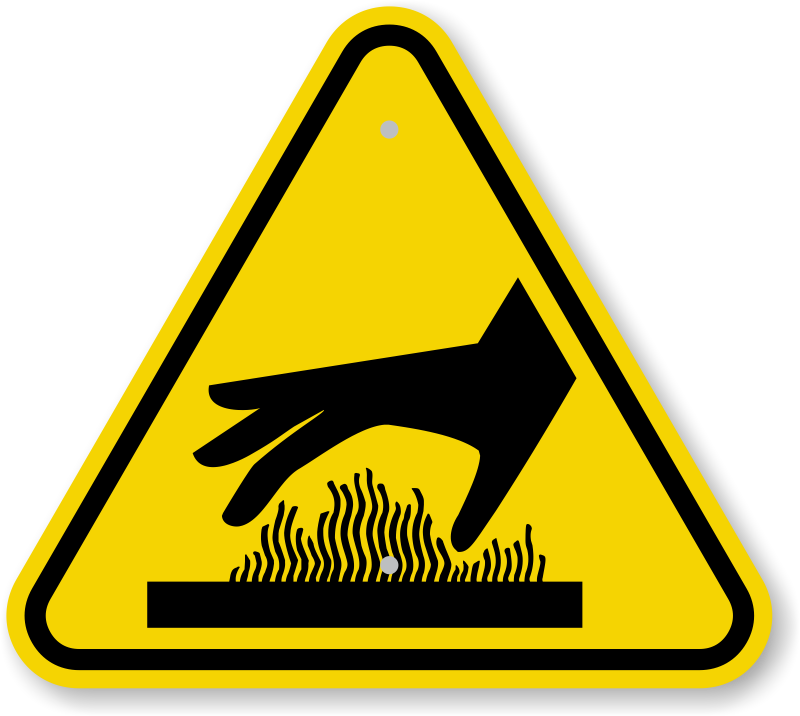 Originally Posted By Kozzy Is My Dad - Burn Hazard Symbol (800x716), Png Download