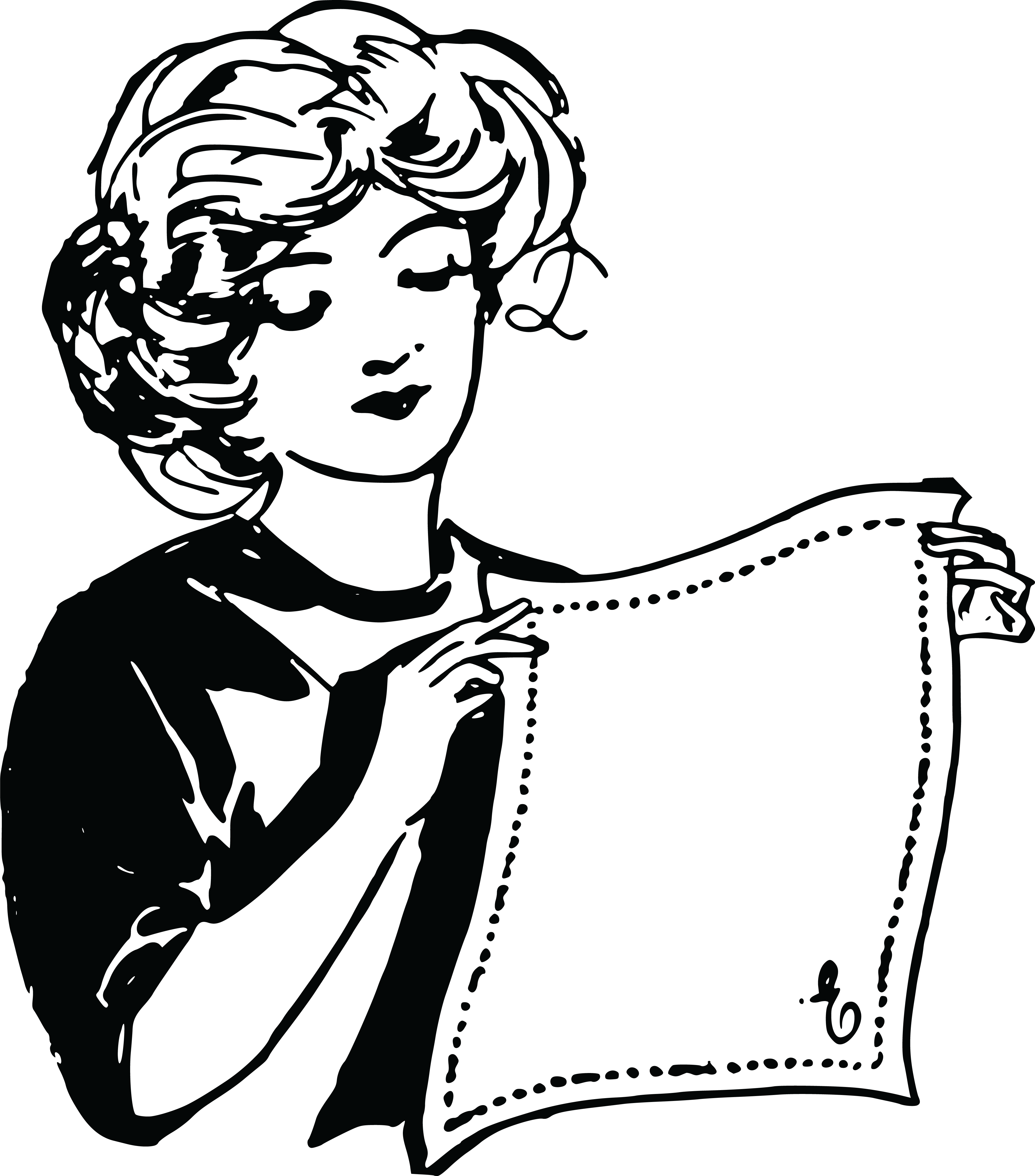 This Free Icons Png Design Of Handkerchief Lady (2114x2400), Png Download