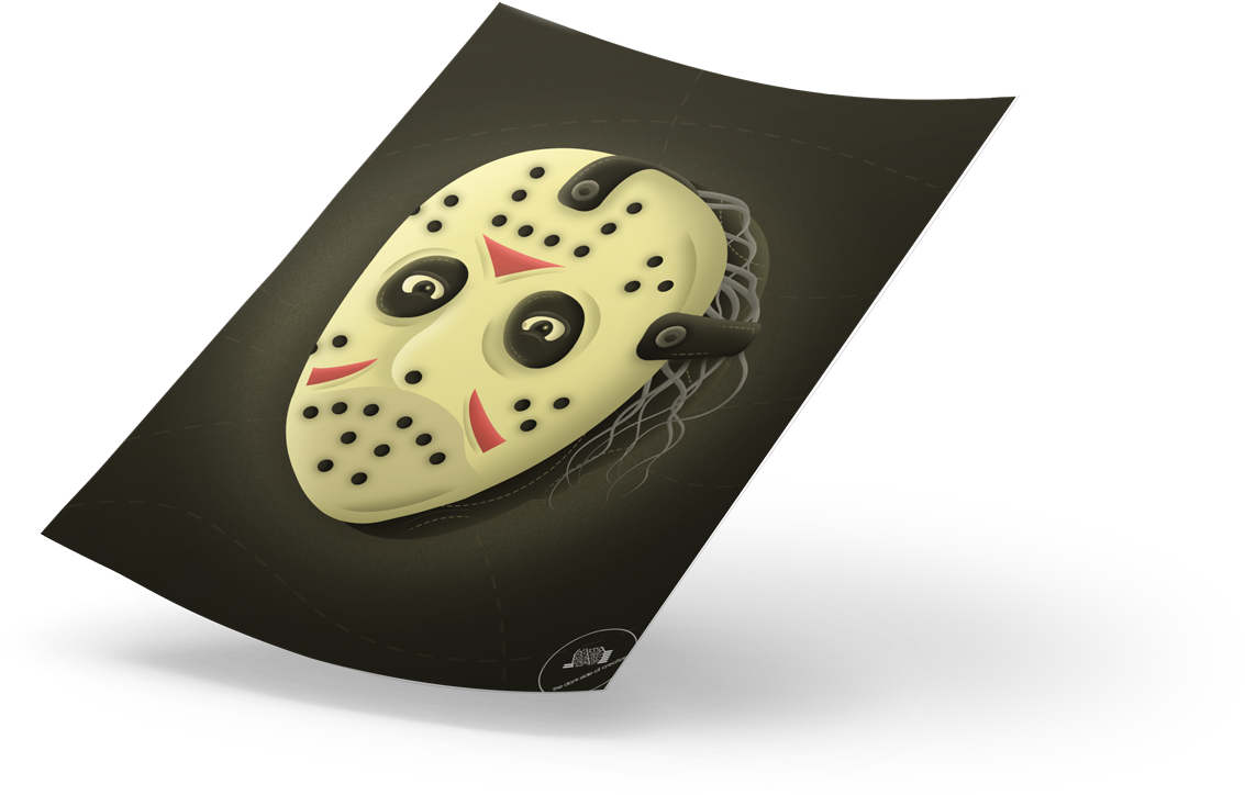 My Illustrated Version Of Jason Voorhees From The Classic - Goaltender Mask (1400x1120), Png Download