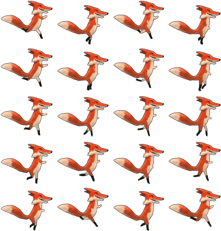 Run Frames - Frame By Frame Animation Png (768x800), Png Download