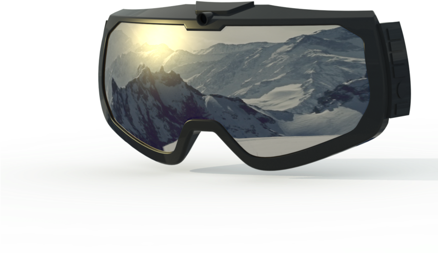 Snowboard Goggles 3d Model (853x640), Png Download
