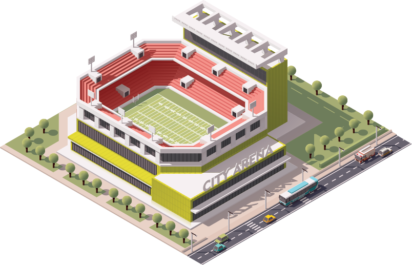 Vigilant Stadium 1 - Baseball Stadium Isometric (804x517), Png Download