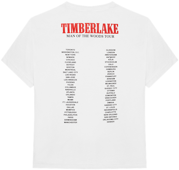 Justin Timberlake Heron Preston Man Of The Woods Merchandise (800x1200), Png Download
