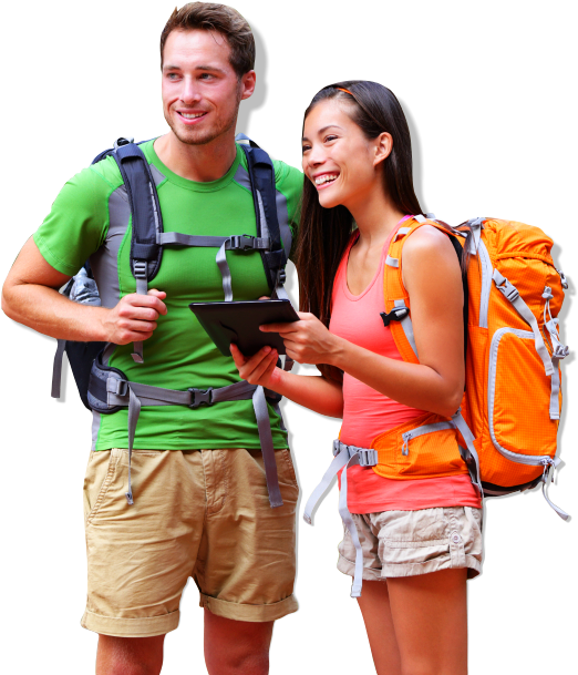 A Couple Tourist - Tourist Png (533x609), Png Download