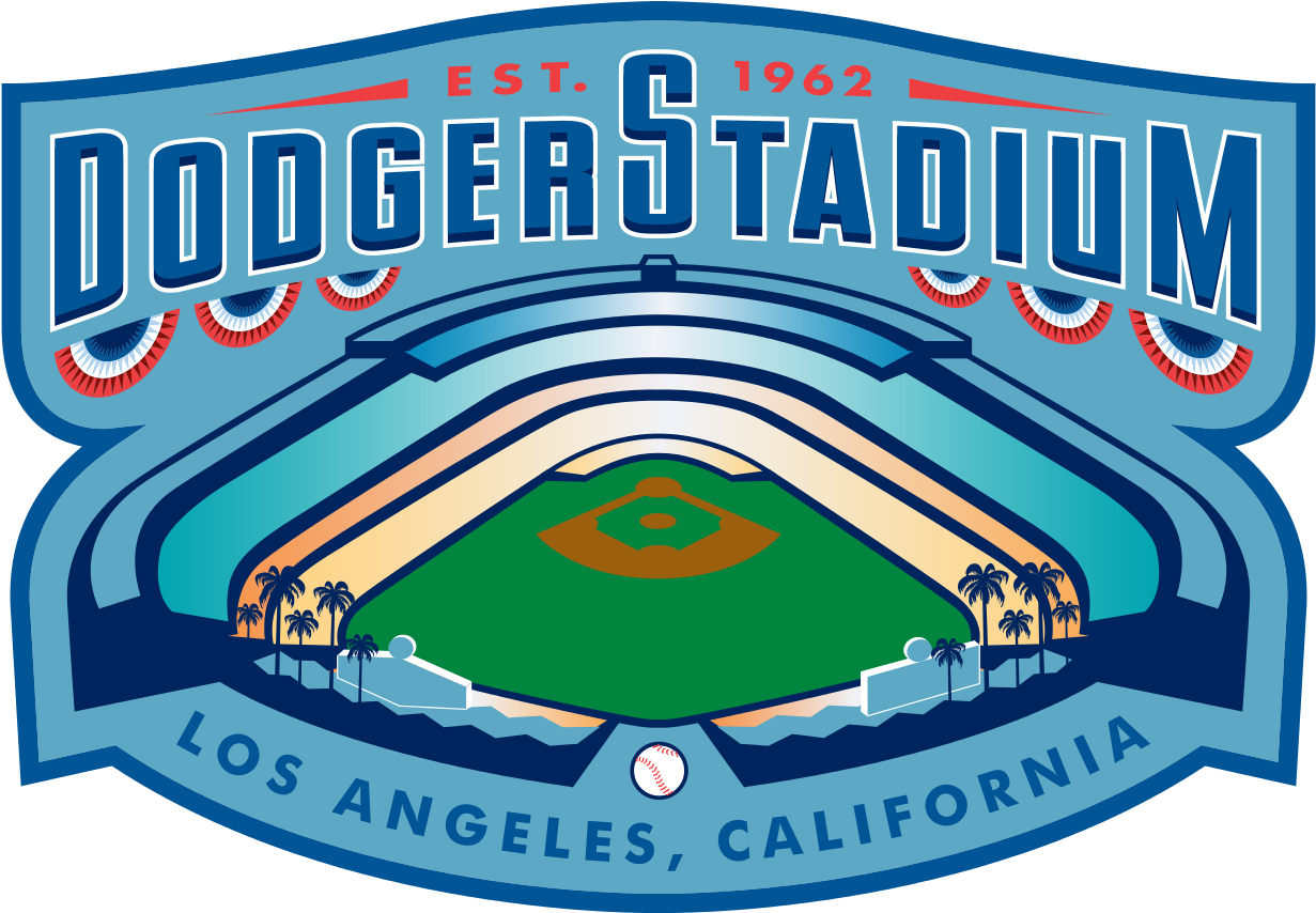 28 Oct 2015 - Dodger Stadium Logo (1200x845), Png Download