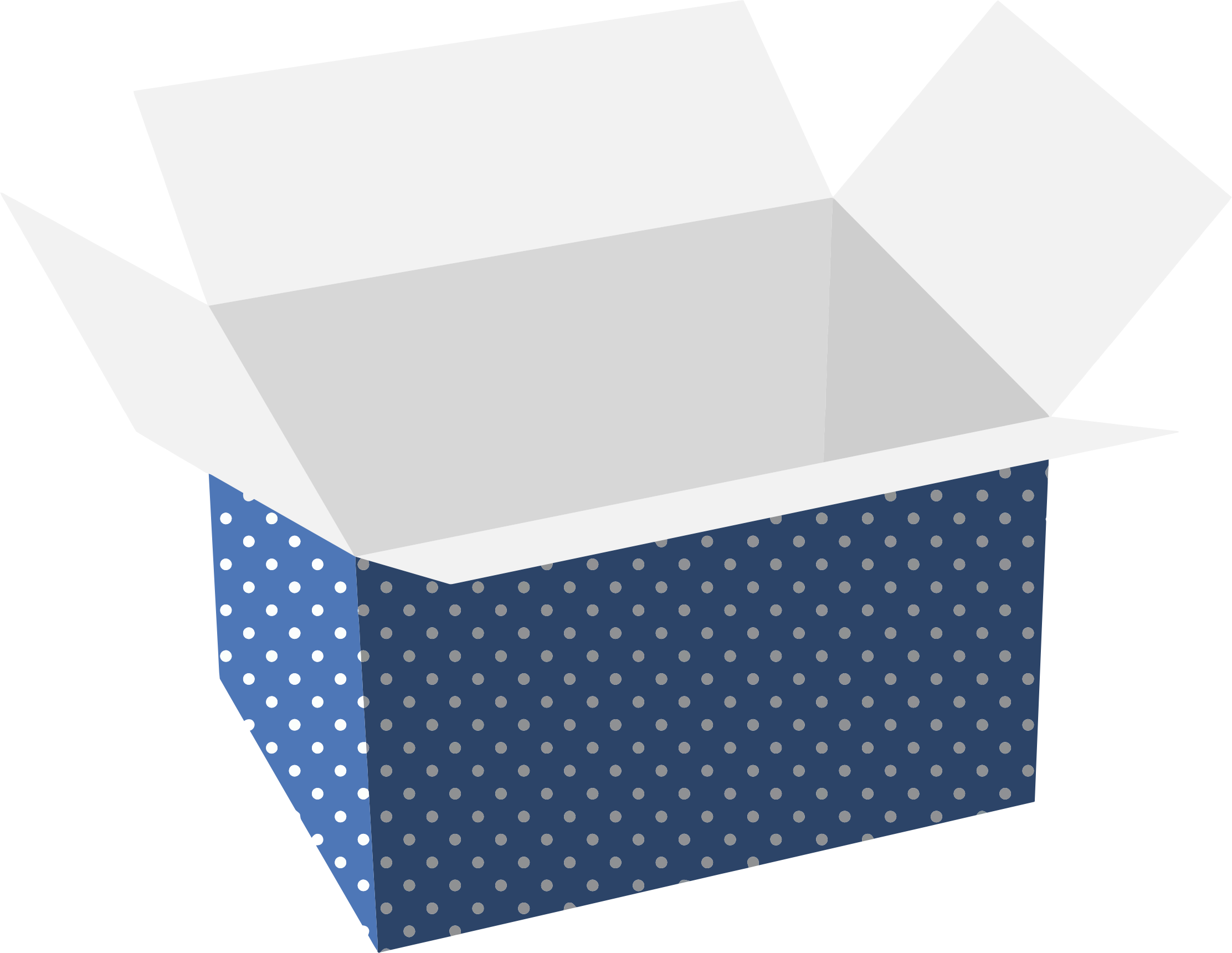 This Free Icons Png Design Of Blue Polka Dot Cardboard (2224x1720), Png Download