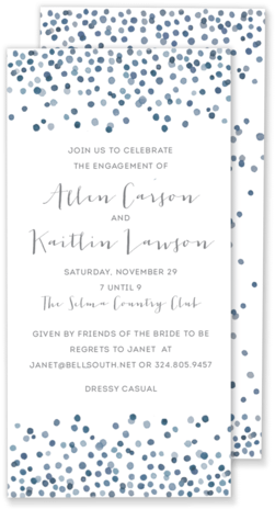 Watercolor Confetti Invitation - Watercolor Painting (343x479), Png Download
