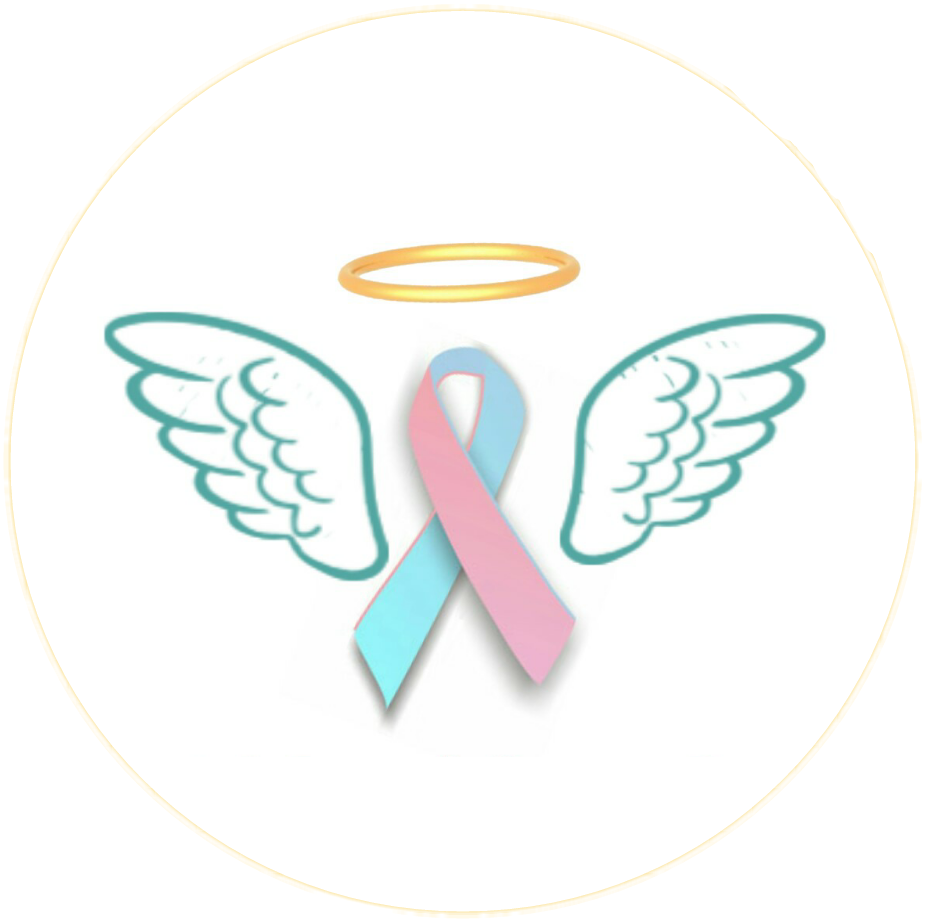 Baby Lose Angel Ribbon Luto Perdidadebebe - Vector Graphics (925x921), Png Download