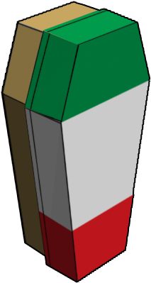 Italy Flag Design - Wood (284x482), Png Download