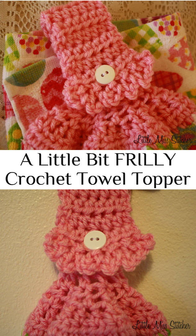 A Little Bit Frilly Crochet Towel Topper - Towel (632x1082), Png Download