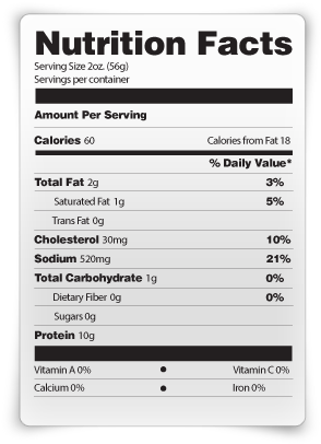 Deli Style Ham Nutrition Facts - Maple Ham Nutrition Facts (297x424), Png Download